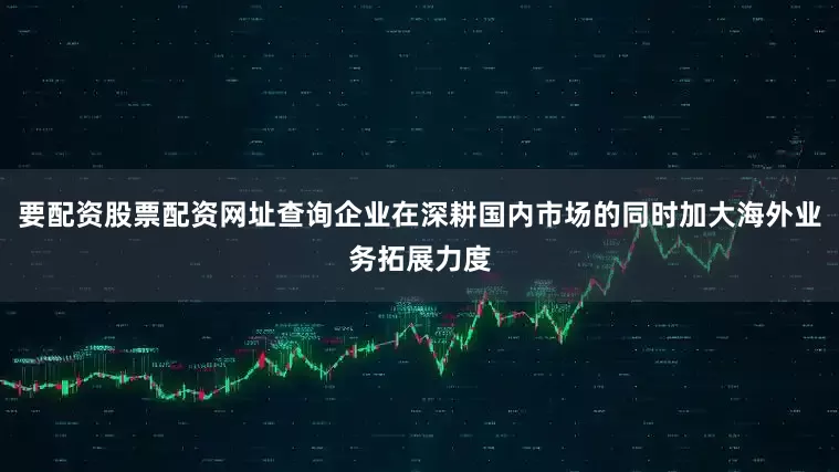 要配资股票配资网址查询企业在深耕国内市场的同时加大海外业务拓展力度