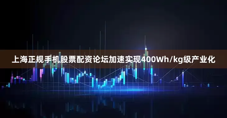 上海正规手机股票配资论坛加速实现400Wh/kg级产业化